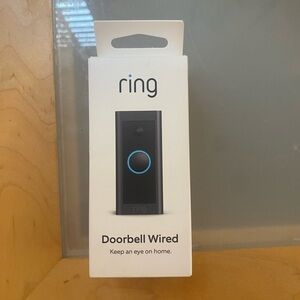 New Ring Doorbell Wired - Classic Black